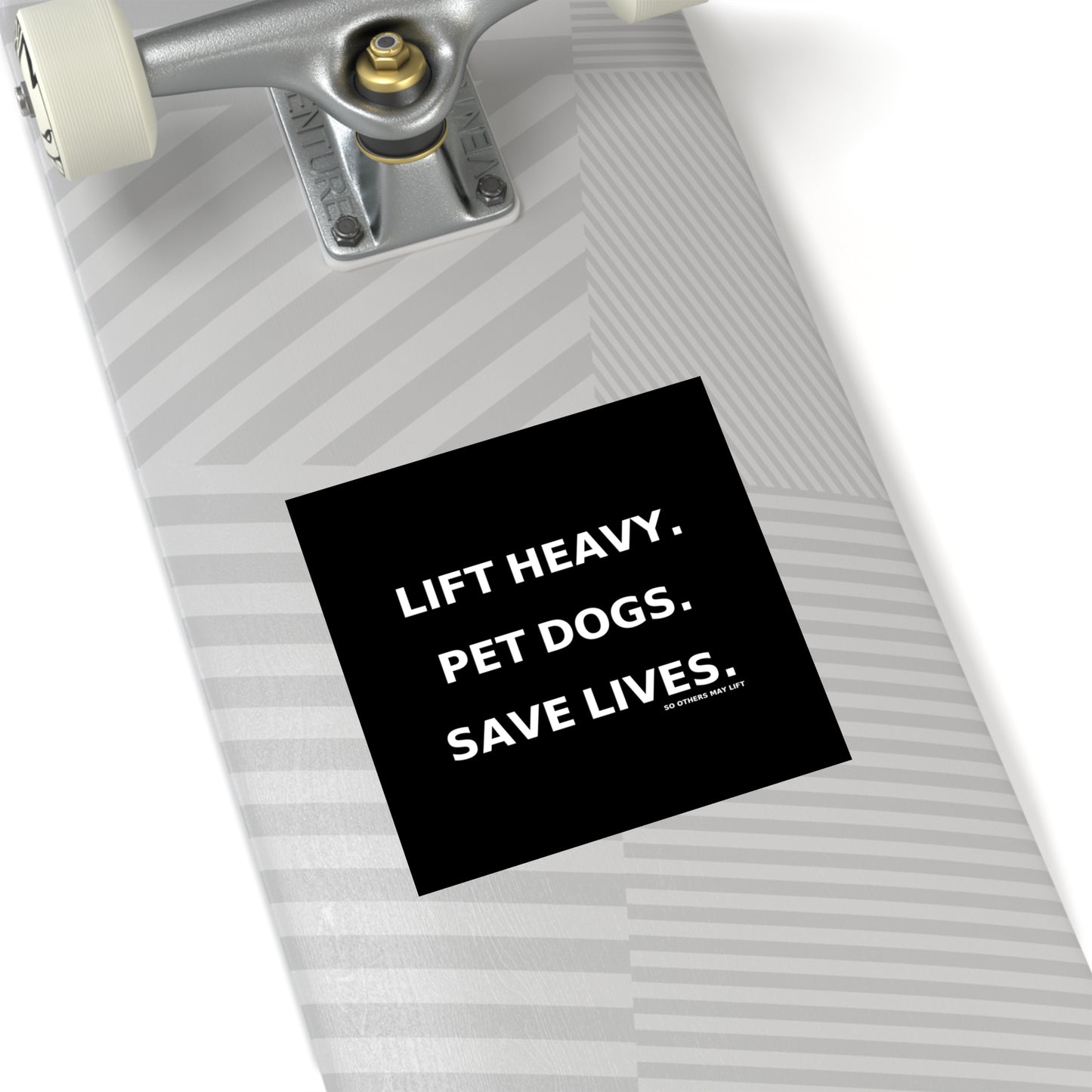 Fitness Motivation Square Stickers - Gym Decor, Pet Lovers, Inspirational Quotes, Lift Heavy, Save Lives