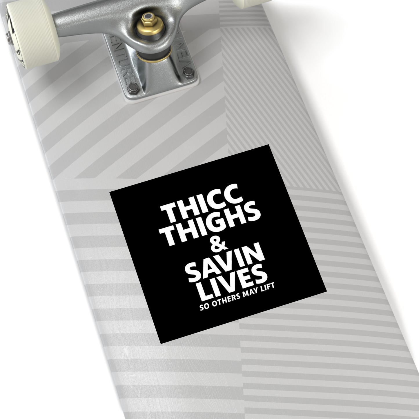 Thicc Thighs & Save Lives Stickers, Motivational Decals, Fitness Stickers, Gift for Gym Lovers, Indoor/Outdoor Use