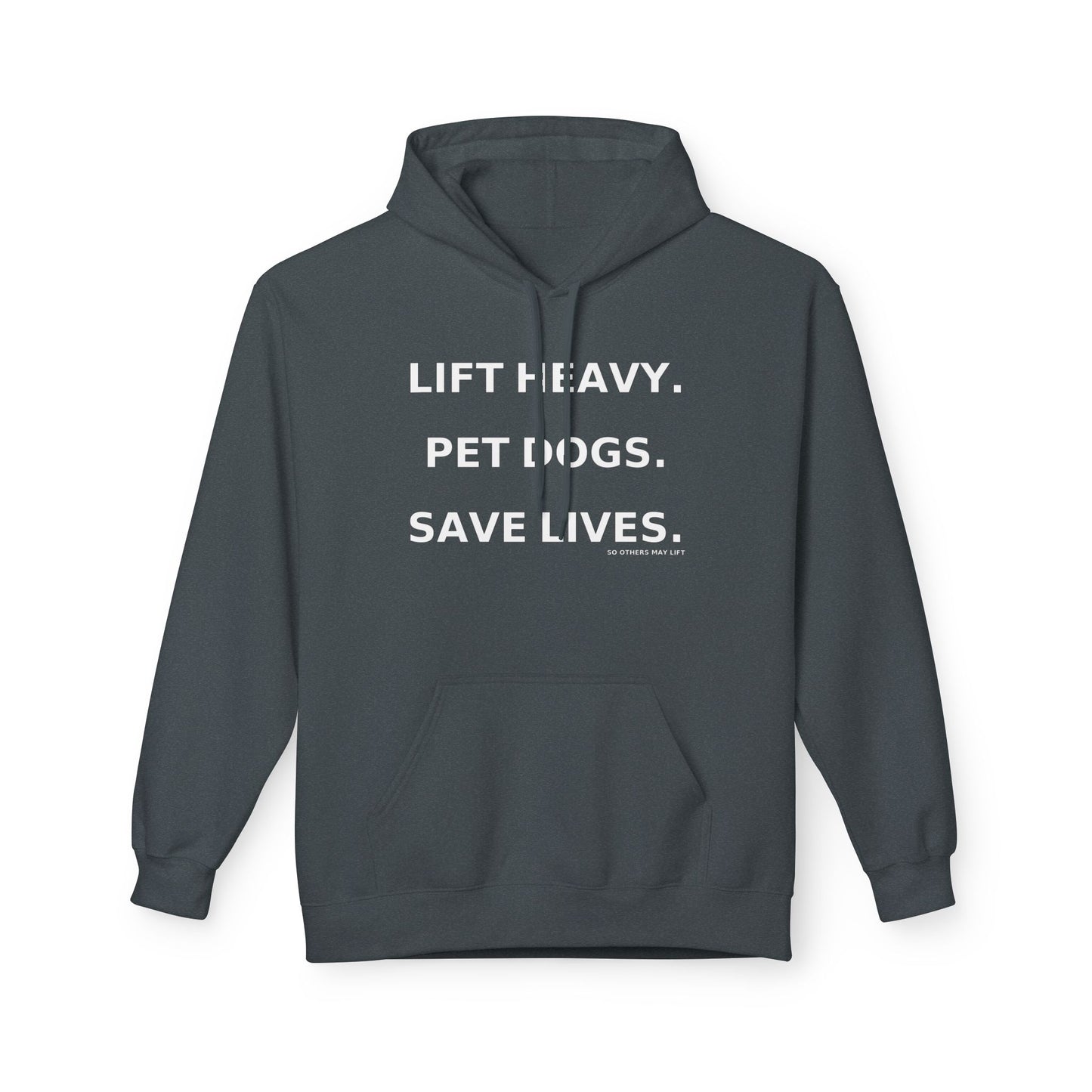 Motivational Pet Lover Hoodie | Lift Heavy, Pet Dogs, Save Lives | Cozy Gift for Dog Lovers, Casual Wear, Animal Rescue Support