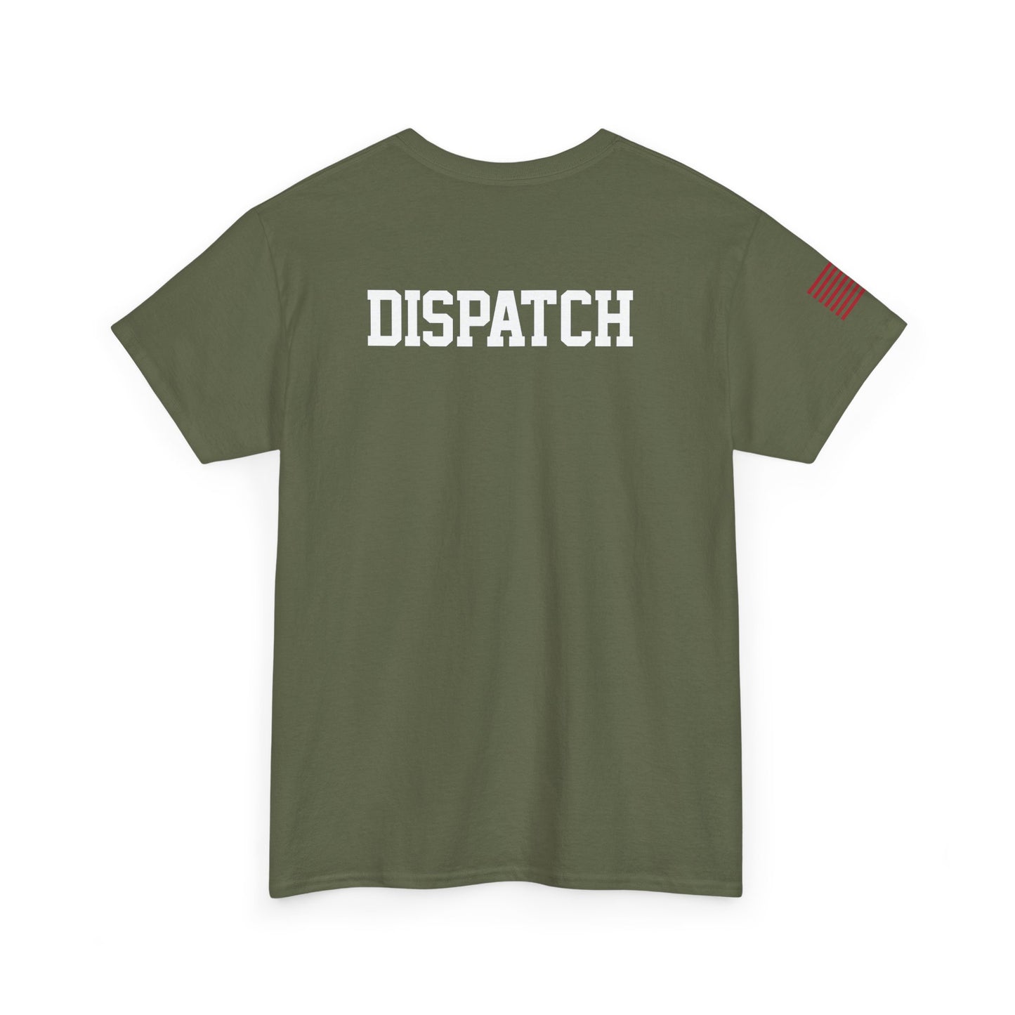 Unisex Heavy Cotton Tee with Dispatch Design - Casual Wear, Graphic Tee, Gift for Heroes, Everyday Comfort, Proud American Spirit