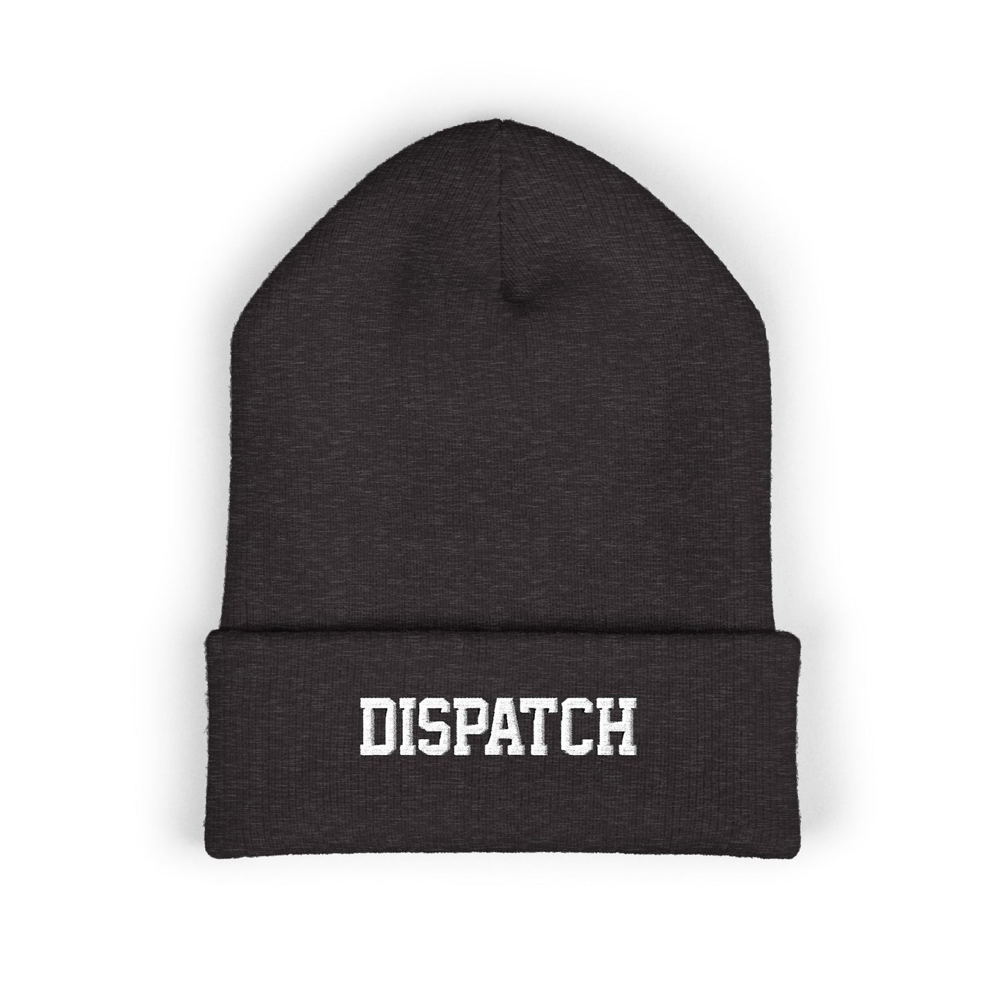 Dispatch Embroidered Cuffed Beanie — Classic Knit Winter Hat