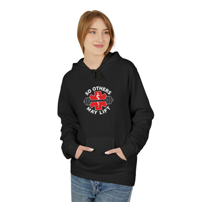 Weightlifting Hoodie — “Lift. Save. Repeat.” EMS First Responder Gym Pullover