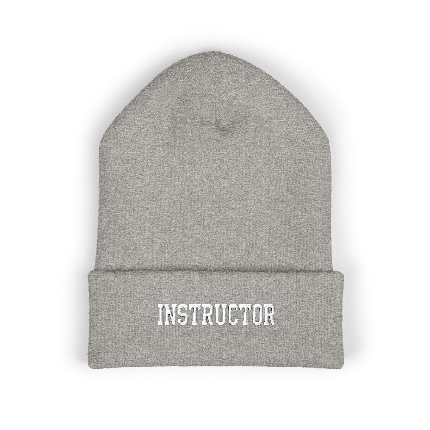 Instructor Embroidered Cuffed Beanie — Classic Warm Knit Hat for Teachers, Coaches & Trainers