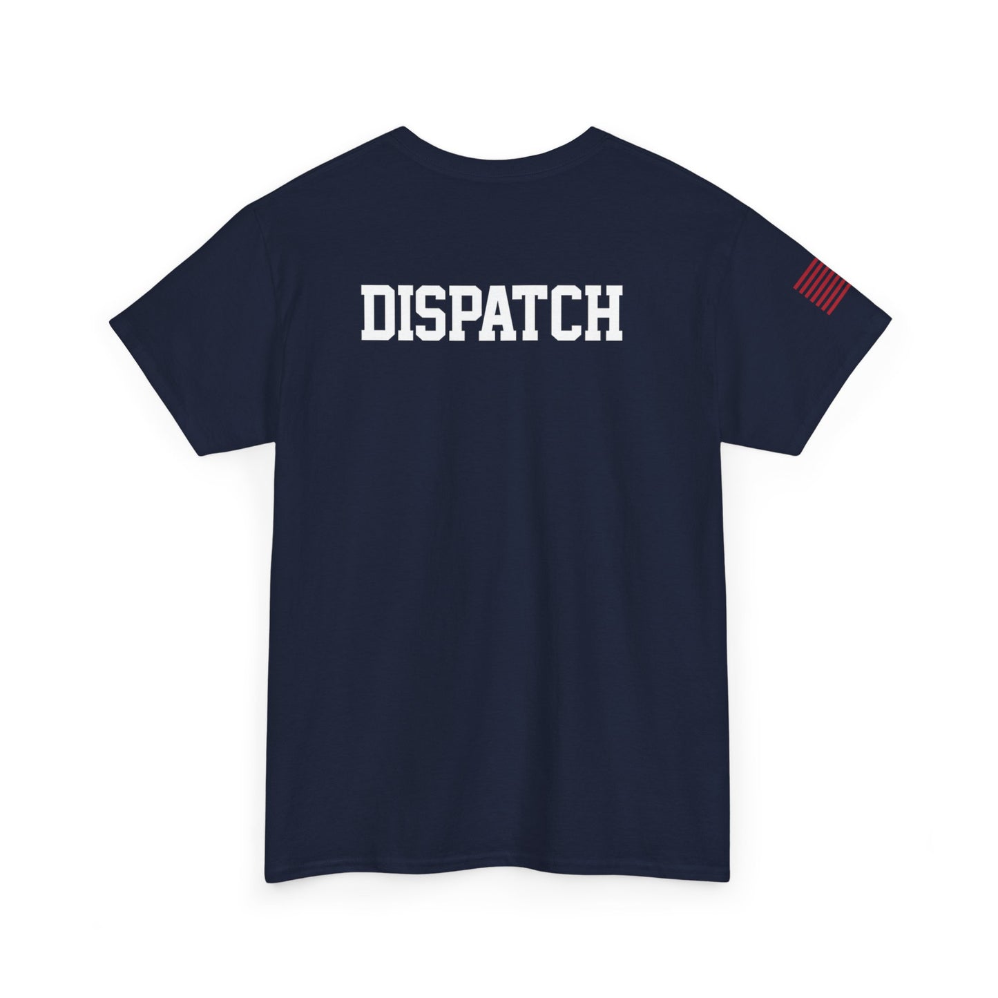 Unisex Heavy Cotton Tee with Dispatch Design - Casual Wear, Graphic Tee, Gift for Heroes, Everyday Comfort, Proud American Spirit