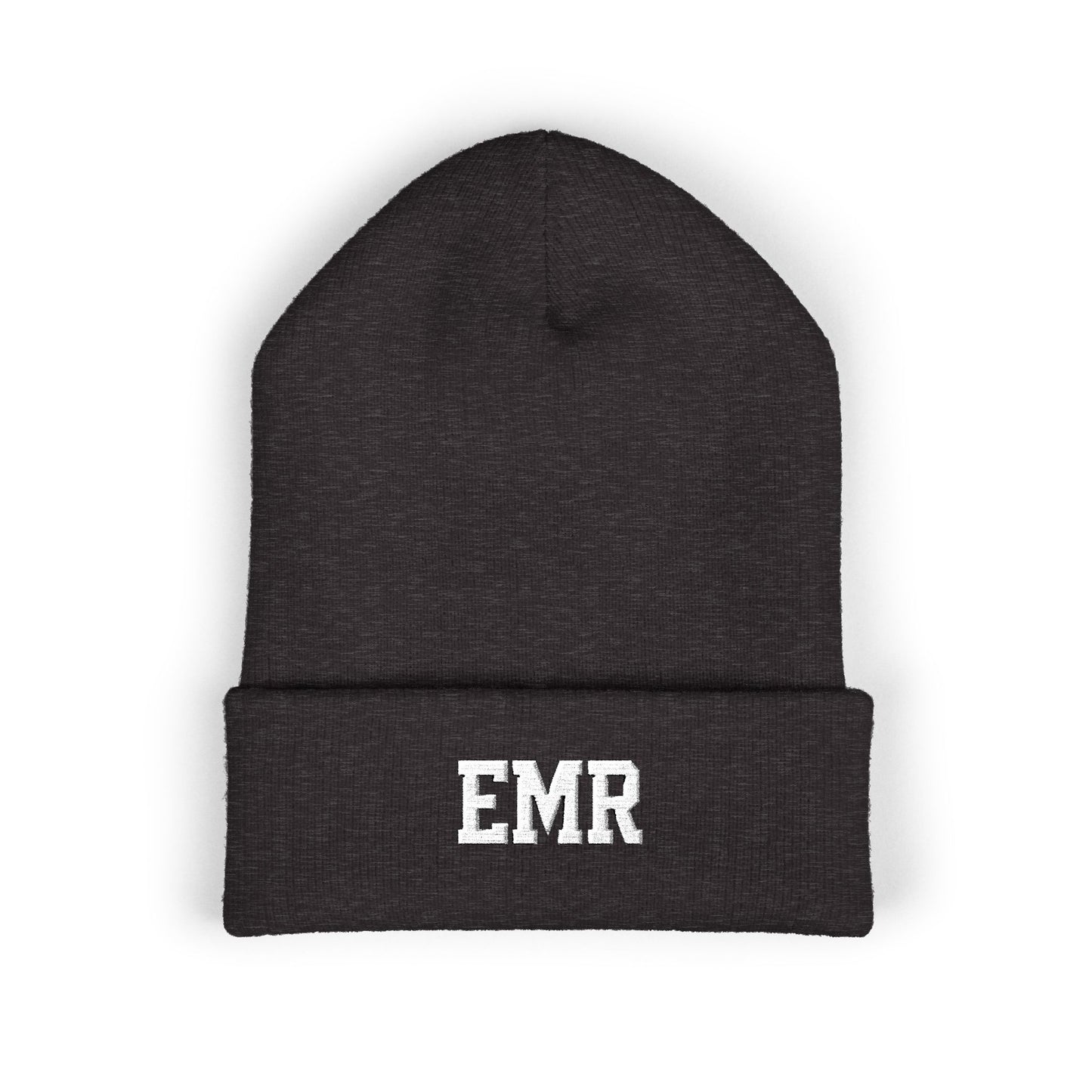 Embroidered Cuffed Beanie — Personalized EMR Knit Hat