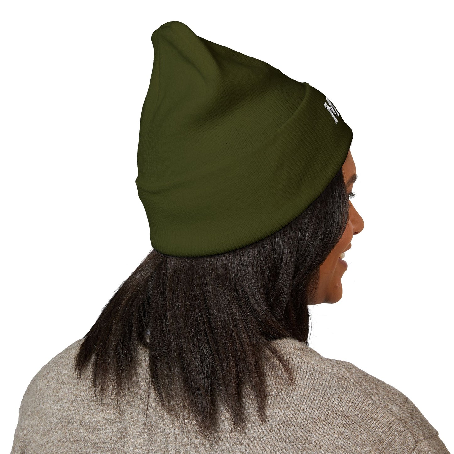 Medic Embroidered Cuffed Beanie — Tactical Olive Knit Hat for First Responders