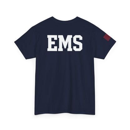 Unisex Heavy Cotton Tee - Emergency Medical Services Tee, EMS Apparel, First Responder Gift, Casual Everyday Wear, Patriotic Shirt