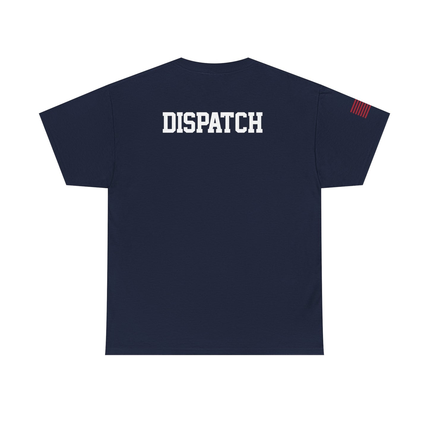 Unisex Heavy Cotton Tee with Dispatch Design - Casual Wear, Graphic Tee, Gift for Heroes, Everyday Comfort, Proud American Spirit