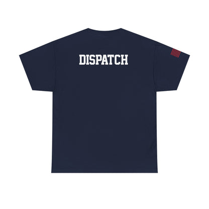 Unisex Heavy Cotton Tee with Dispatch Design - Casual Wear, Graphic Tee, Gift for Heroes, Everyday Comfort, Proud American Spirit