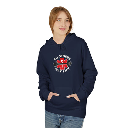 Weightlifting Hoodie — “Lift. Save. Repeat.” EMS First Responder Gym Pullover
