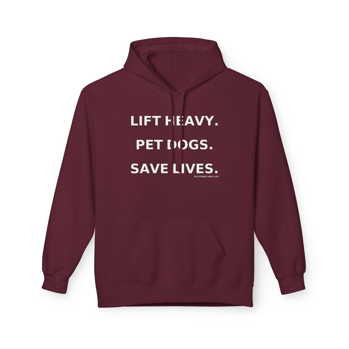 Motivational Pet Lover Hoodie | Lift Heavy, Pet Dogs, Save Lives | Cozy Gift for Dog Lovers, Casual Wear, Animal Rescue Support