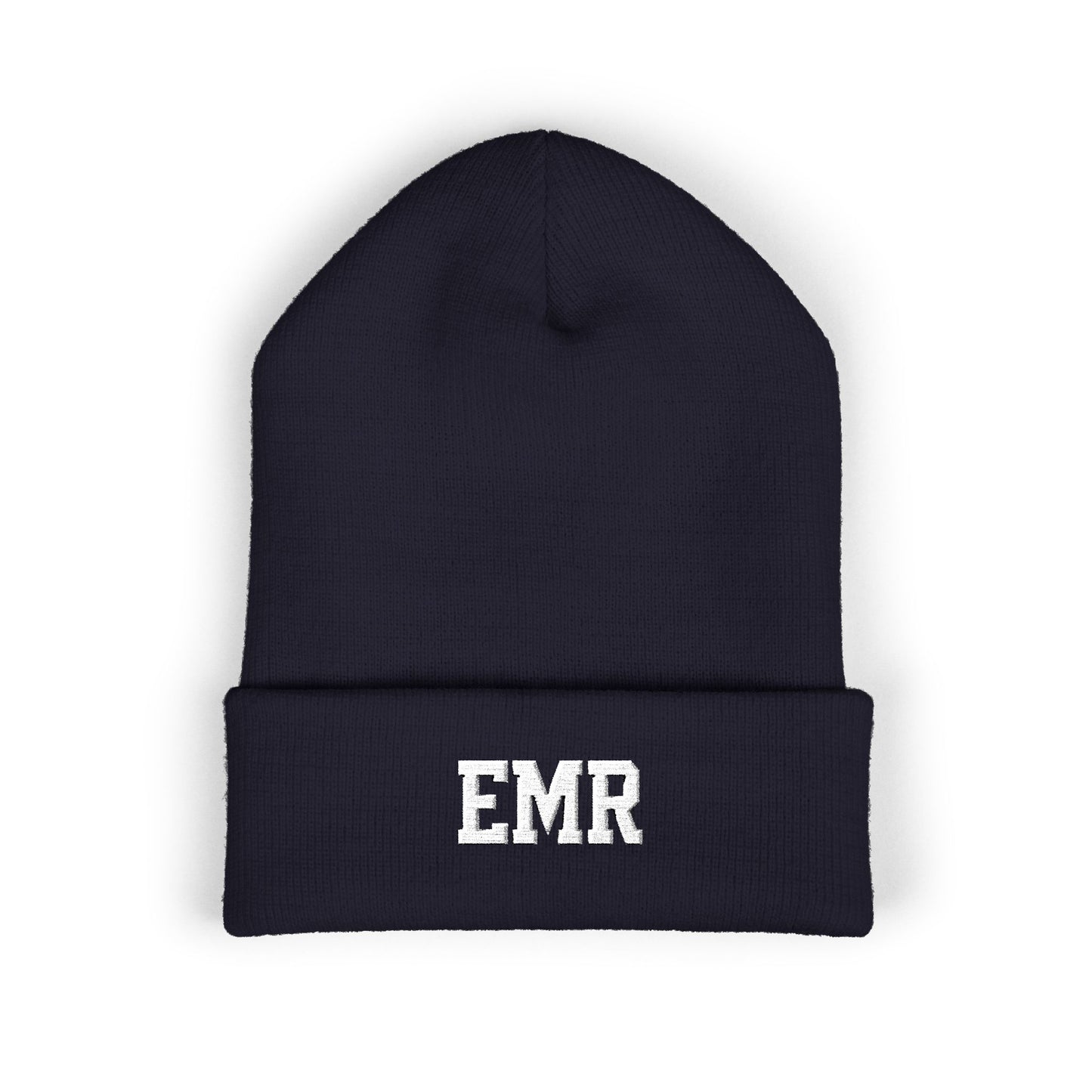Embroidered Cuffed Beanie — Personalized EMR Knit Hat