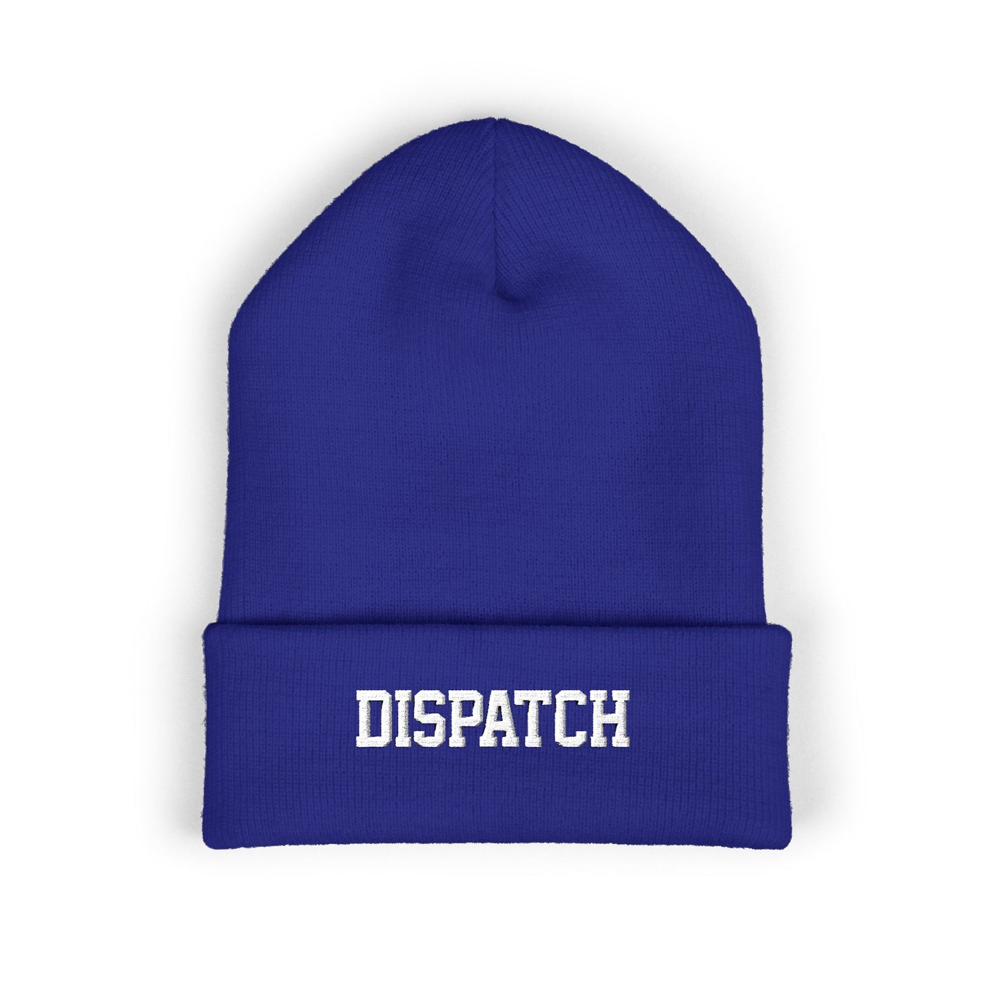 Dispatch Embroidered Cuffed Beanie — Classic Knit Winter Hat