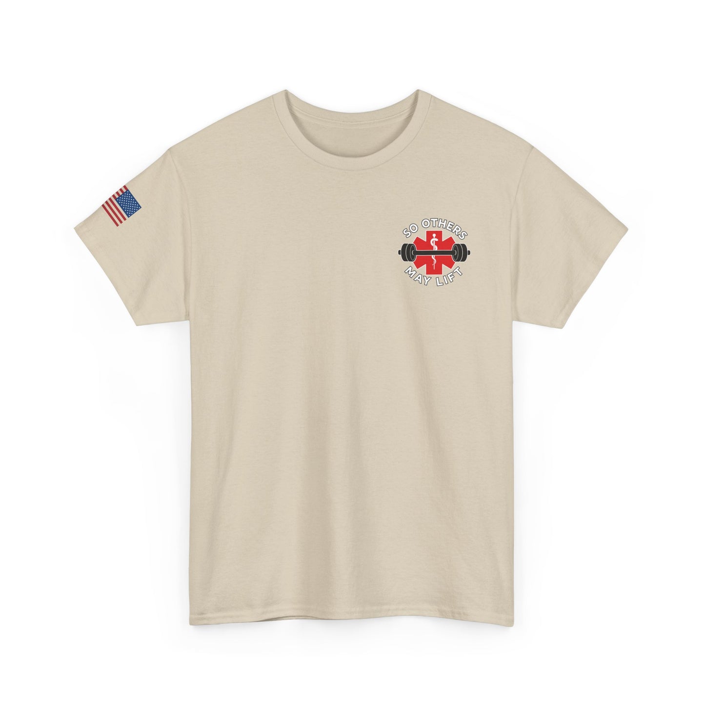 Unisex Heavy Cotton Tee: Lift Heavy, Pet Dogs, Save Lives - Perfect for Dog Lovers, Fitness Enthusiasts, Casual Wear, Gifts, and Gym Apparel