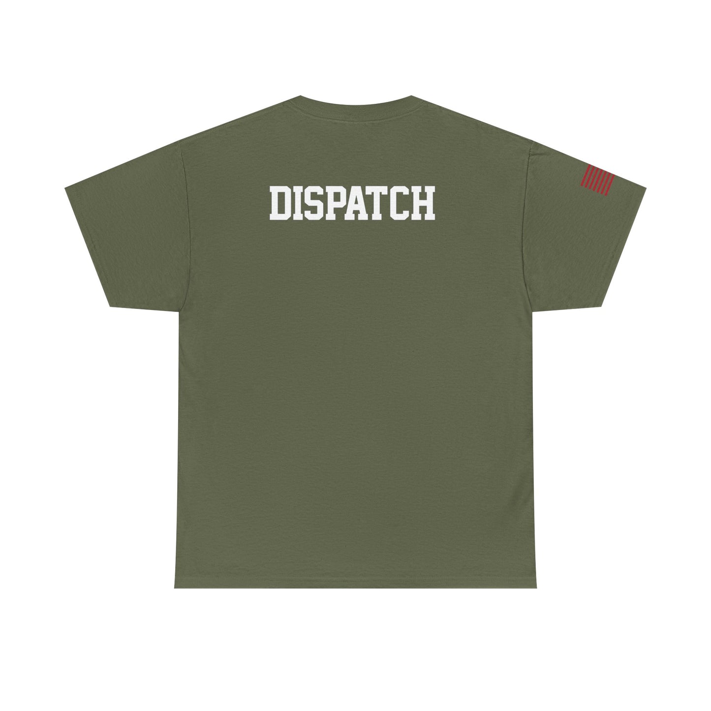 Unisex Heavy Cotton Tee with Dispatch Design - Casual Wear, Graphic Tee, Gift for Heroes, Everyday Comfort, Proud American Spirit