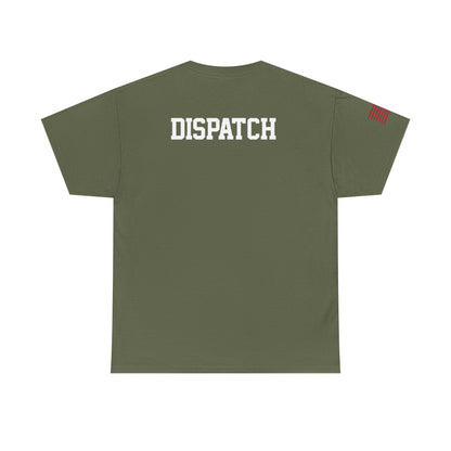 Unisex Heavy Cotton Tee with Dispatch Design - Casual Wear, Graphic Tee, Gift for Heroes, Everyday Comfort, Proud American Spirit