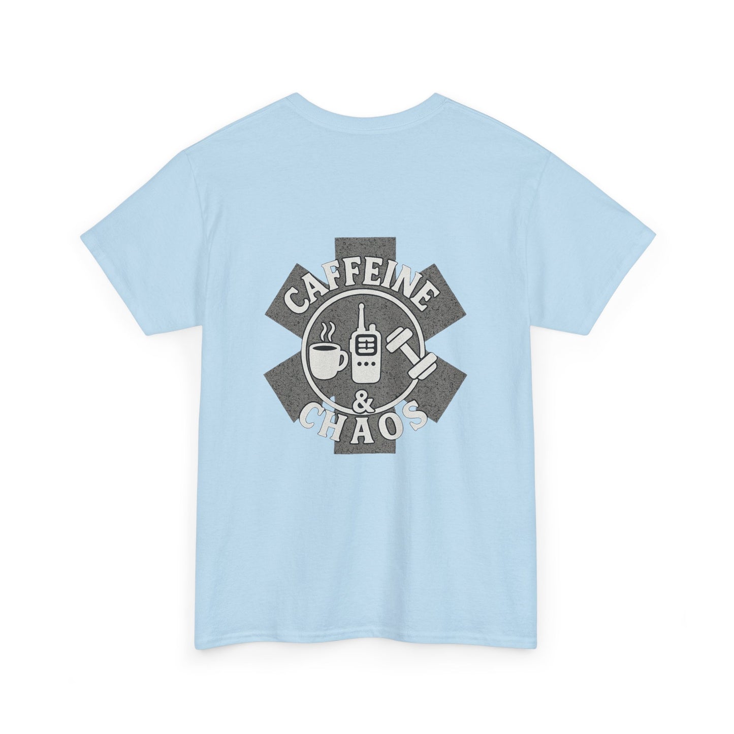 Unisex Heavy Cotton Tee - Caffeine & Chaos, Funny T-Shirt for Nurses, Unique Gift for Healthcare Workers, Casual Wear, Work Humor Tee, [...]