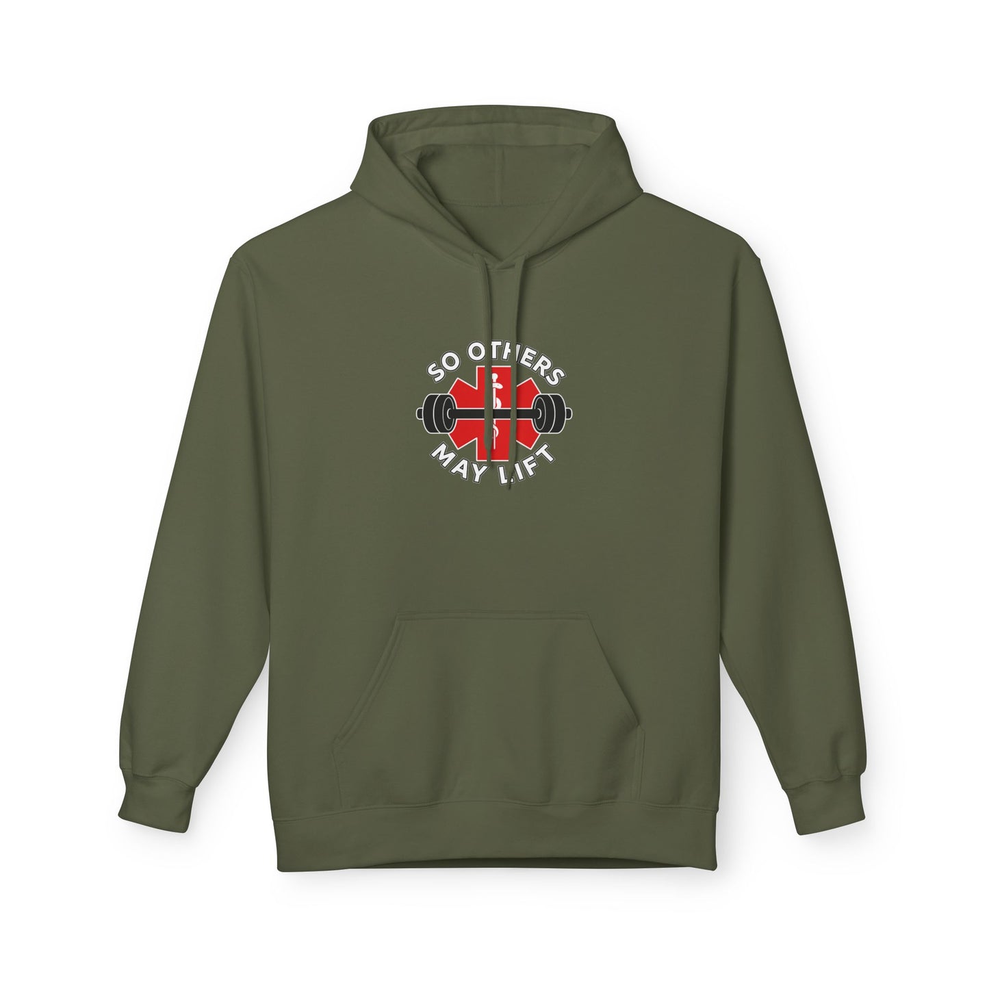 Weightlifting Hoodie — “Lift. Save. Repeat.” EMS First Responder Gym Pullover