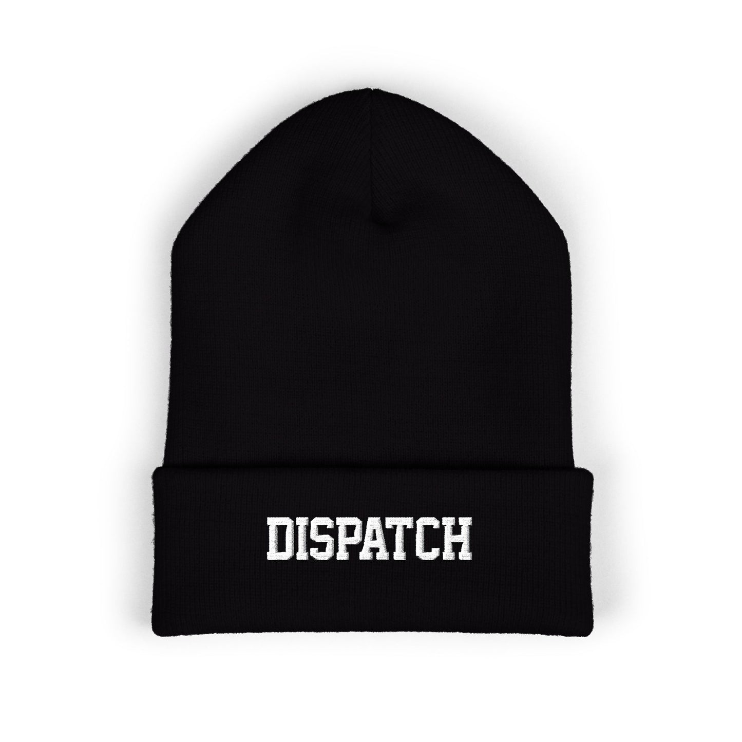 Dispatch Embroidered Cuffed Beanie — Classic Knit Winter Hat