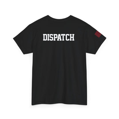 Unisex Heavy Cotton Tee with Dispatch Design - Casual Wear, Graphic Tee, Gift for Heroes, Everyday Comfort, Proud American Spirit