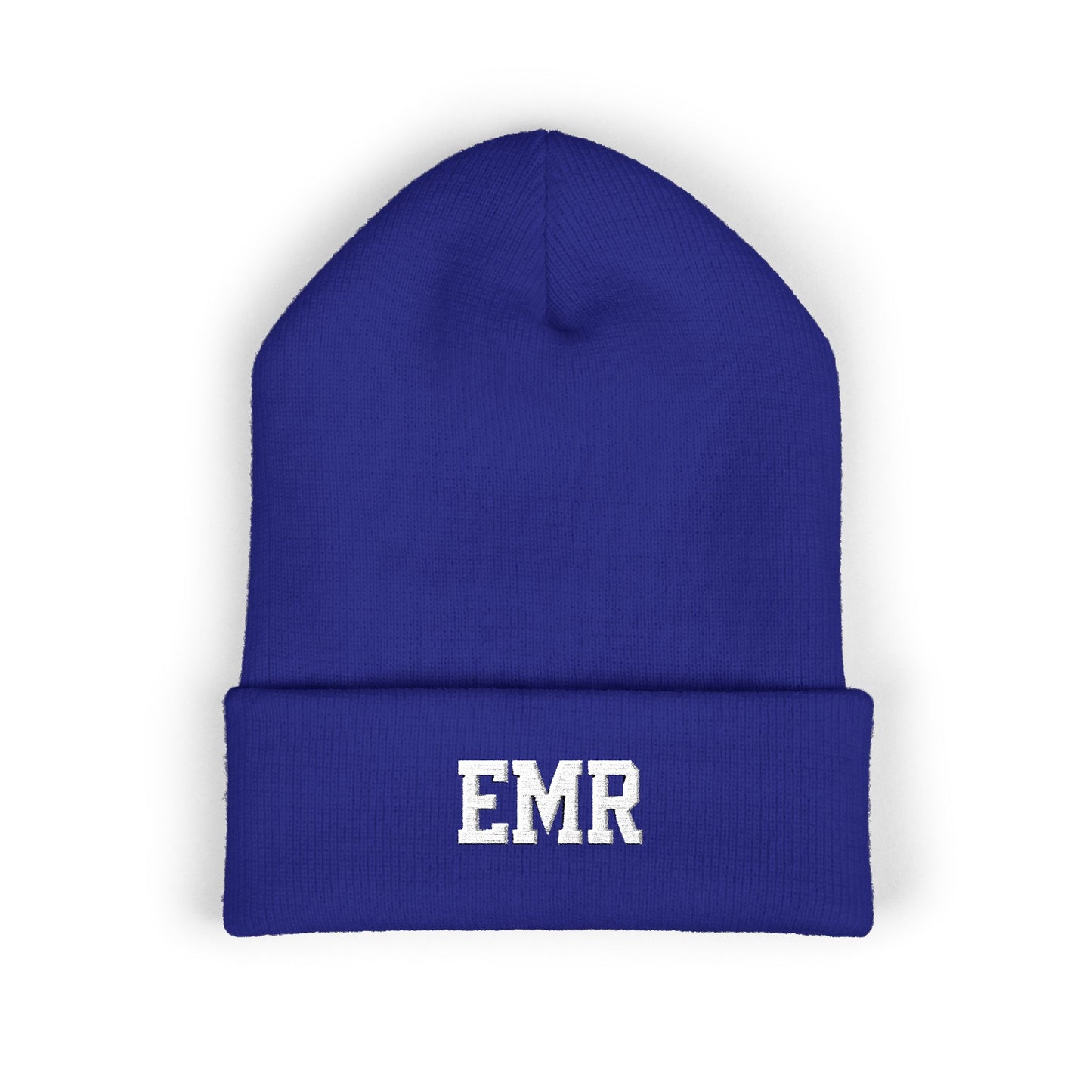 Embroidered Cuffed Beanie — Personalized EMR Knit Hat