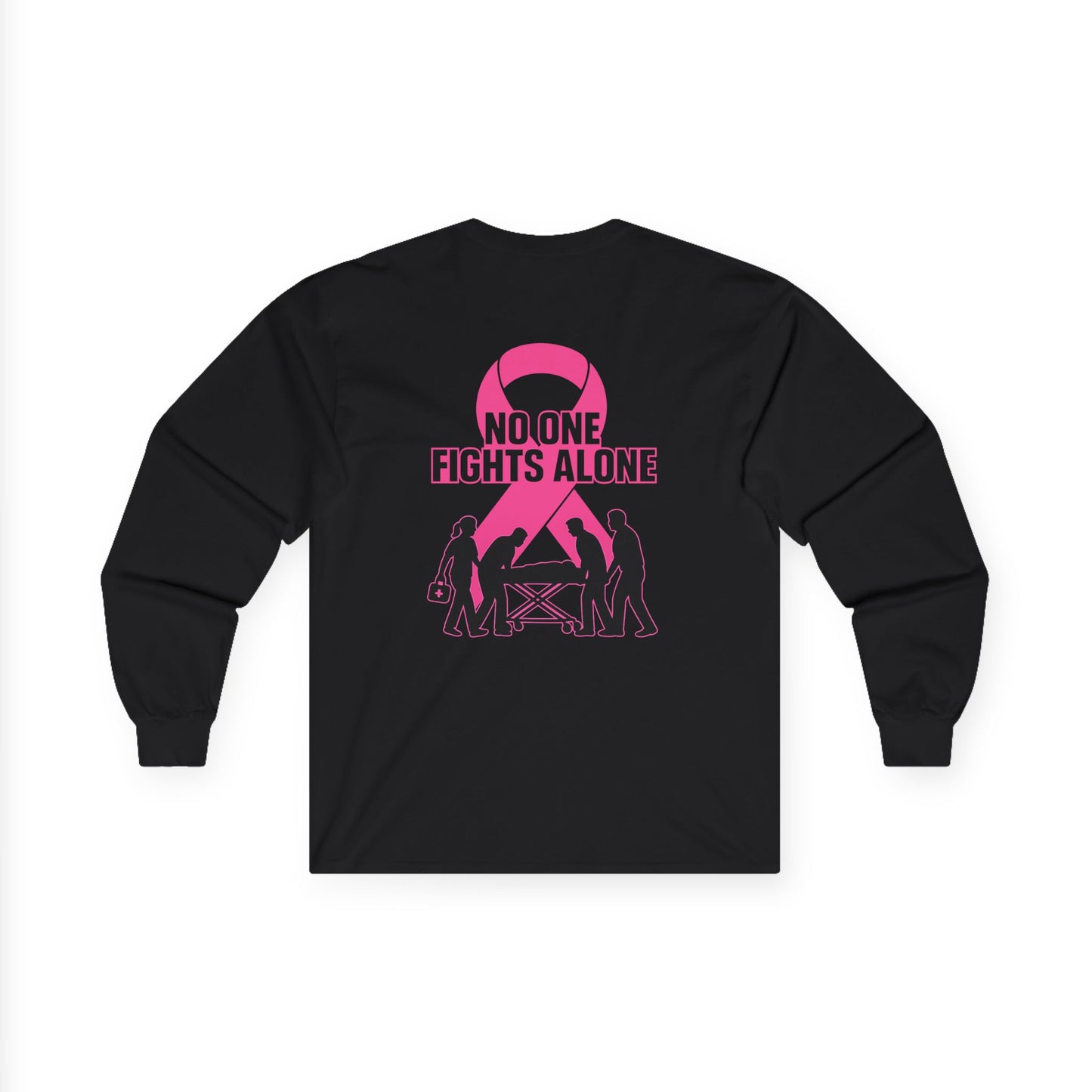 Long Sleeve Tee for EMS Professionals - Breast Cancer Awareness Shirt