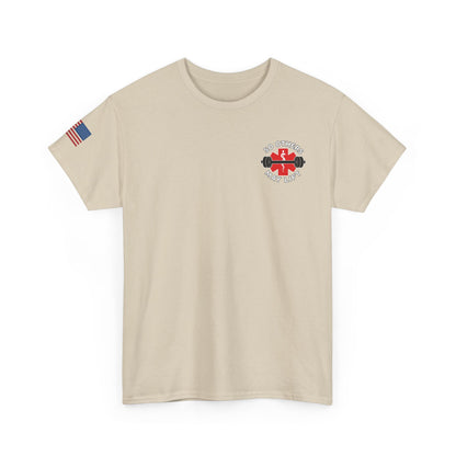 Unisex Heavy Cotton Tee with Dispatch Design - Casual Wear, Graphic Tee, Gift for Heroes, Everyday Comfort, Proud American Spirit
