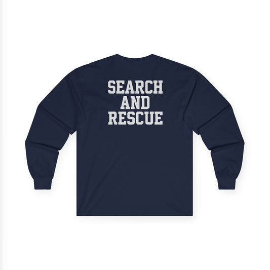 Search and Rescue Long Sleeve Tee - Perfect for Adventurers, Firefighters, Emergency Responders, Search and Rescue Teams, Gift Idea