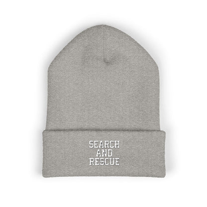 Embroidered Cuffed Beanie — 'Scares and Spooks' Cozy Halloween Knit Hat