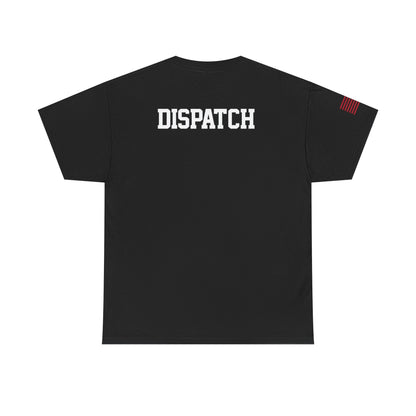 Unisex Heavy Cotton Tee with Dispatch Design - Casual Wear, Graphic Tee, Gift for Heroes, Everyday Comfort, Proud American Spirit