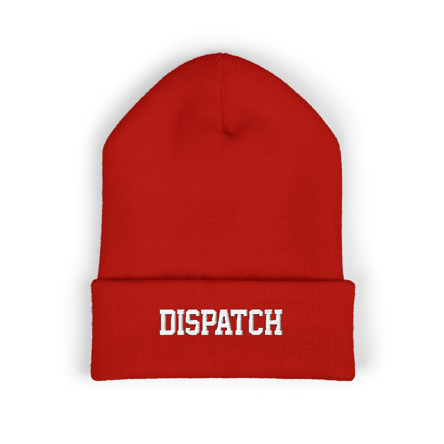 Dispatch Embroidered Cuffed Beanie — Classic Knit Winter Hat