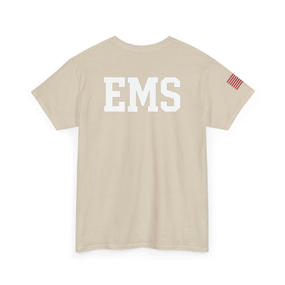 Unisex Heavy Cotton Tee - Emergency Medical Services Tee, EMS Apparel, First Responder Gift, Casual Everyday Wear, Patriotic Shirt