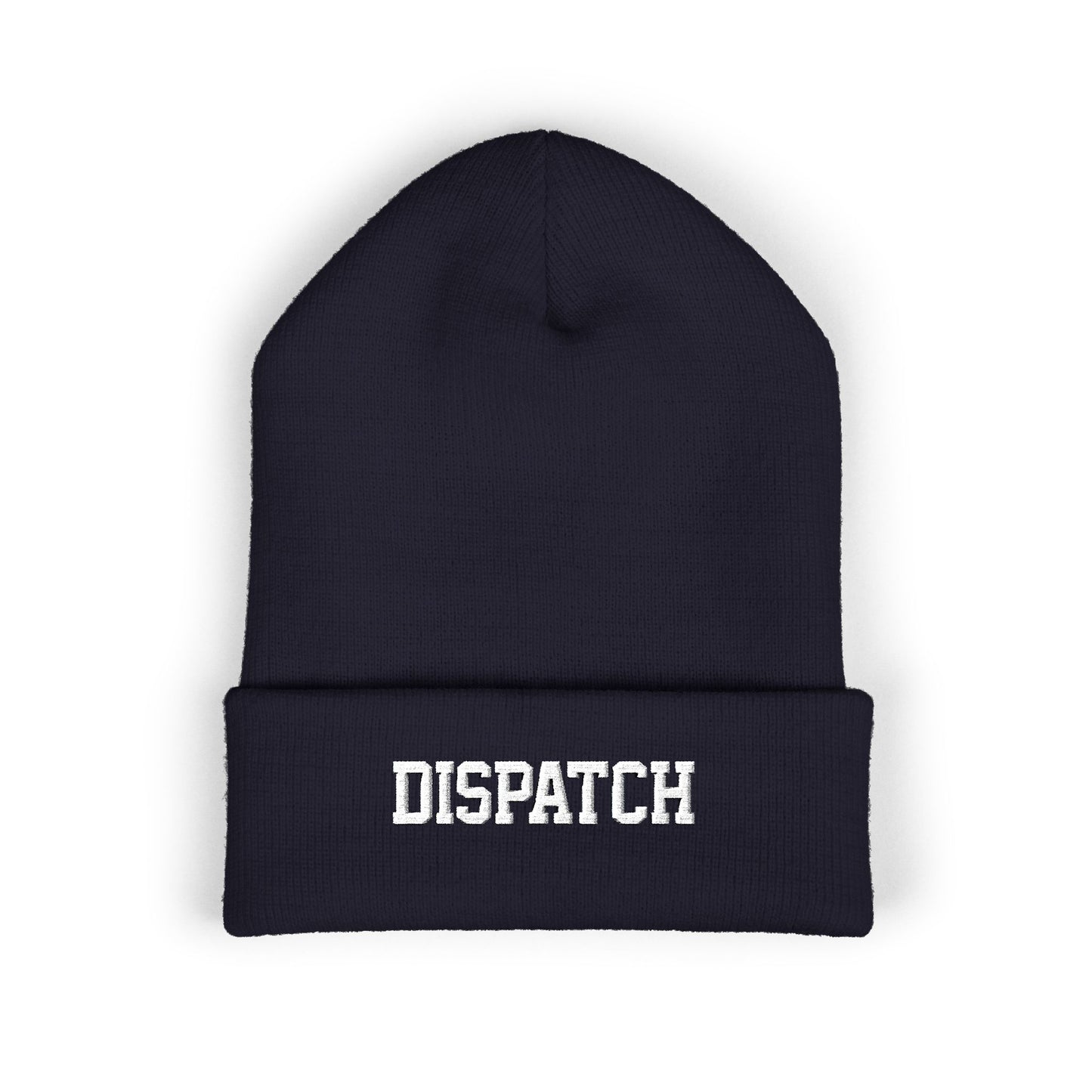 Dispatch Embroidered Cuffed Beanie — Classic Knit Winter Hat