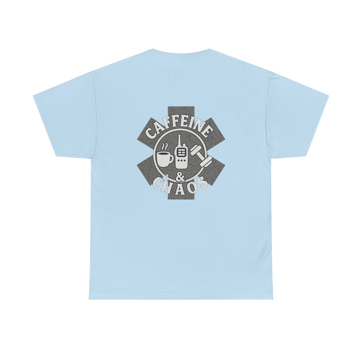 Unisex Heavy Cotton Tee - Caffeine & Chaos, Funny T-Shirt for Nurses, Unique Gift for Healthcare Workers, Casual Wear, Work Humor Tee, [...]