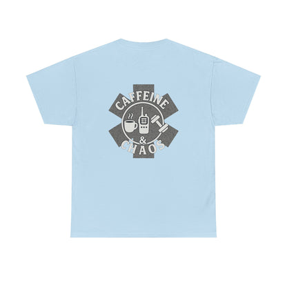 Unisex Heavy Cotton Tee - Caffeine & Chaos, Funny T-Shirt for Nurses, Unique Gift for Healthcare Workers, Casual Wear, Work Humor Tee, [...]