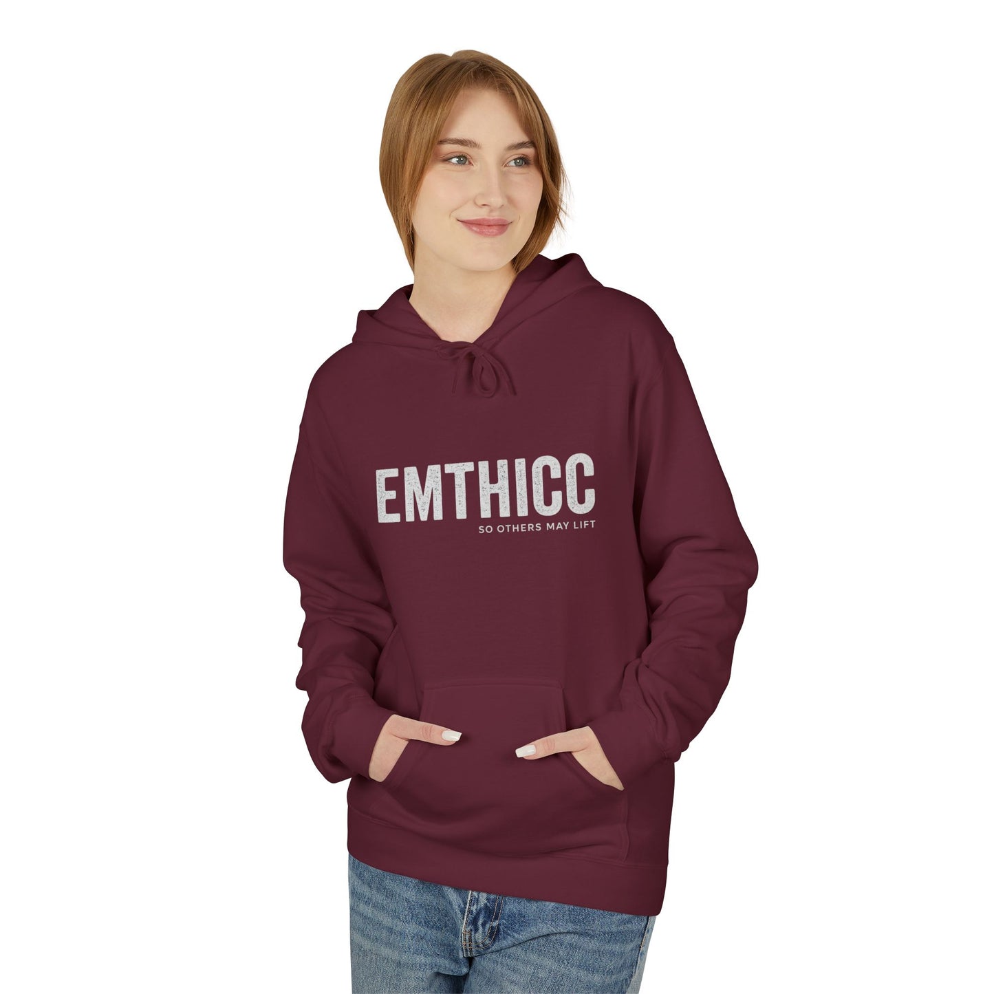 EMTHICC Hoodie — Bold Minimalist Typography Pullover